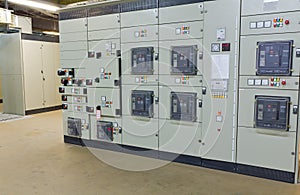 Electric voltage control room of a plant