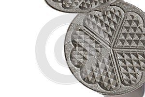 Electric waffle maker machine isolated on white