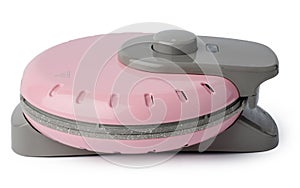 Electric waffle maker machine isolated on white