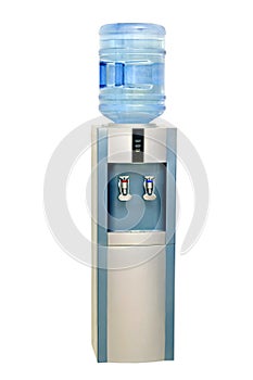 Electric water cooler isolated on white background