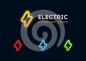 Electric wave vector logo design