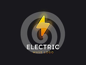 Electric wave vector logo design