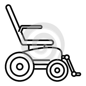 Electric wheelchair icon, outline style