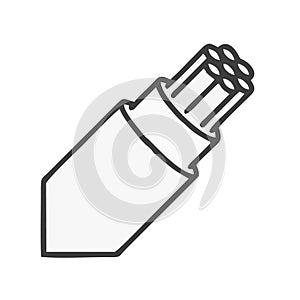 Electric wire cable icon. Simple illustration of electric wire cable vector icon for web design