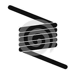 Electric wire cable icon. Simple illustration of electric wire cable vector icon for web design