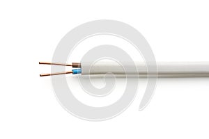 Electric wire on white background. object picture for graphic designer