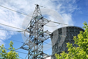 Electric wires and chimney