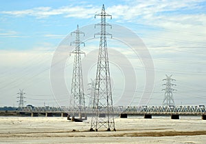 Electric Wires Connects Two Countries