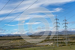 electric wiring & pylons on Ohau Channel