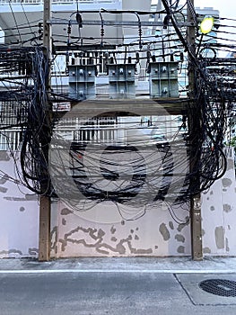 Electric wiring with three transformers