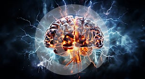 Electrical activity of the human brain.