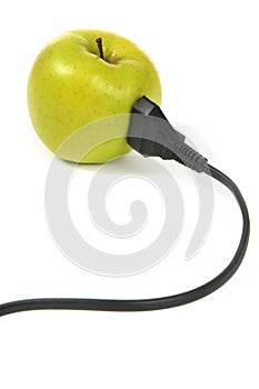 Electrical apple with electrical cord