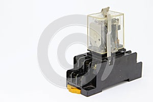 Auxiliary relay on white background