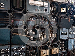 Electrical board at an old industrial facility