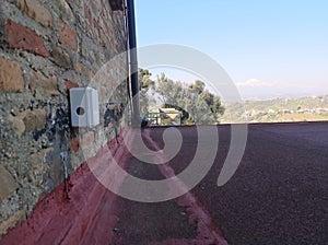 Electrical box on external wall