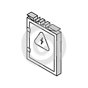 electrical box isometric icon vector illustration