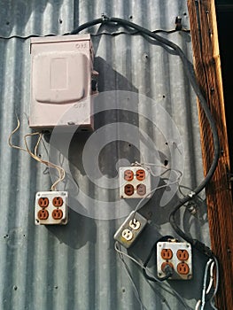 Electrical box and many outlets in unsafe configuration