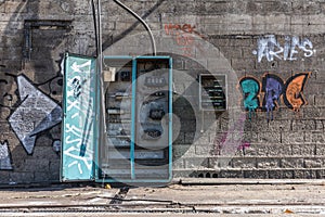 Electrical cabinet in abandoned hangar