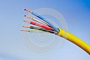 Electrical cable with copper conductors shown photo