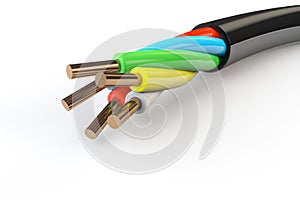 Electrical cable with wires