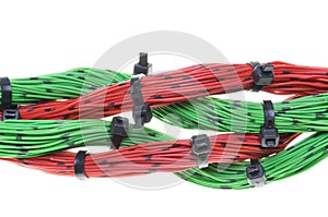 Electrical cables with cable ties