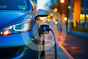 an electrical car charging photo generative AI