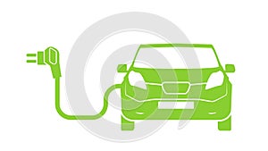 Electrical charging station symbol. Electric car charging icon isolated. Electric Vehicle Green electric car charging point icon v