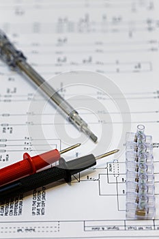 Electrical chart, troubleshoot. photo