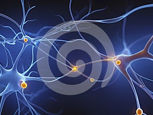 Electrical and Chemical Signaling in Neurons. photo