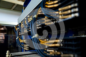 Electrical circuit board in control cabinet.