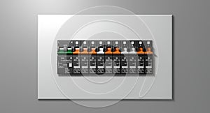 Electrical Circuit Breaker Panel