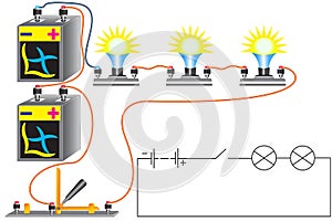 Electrical circuit consisting of consumers and power supplies