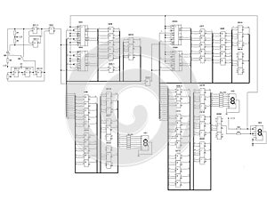 Electrical circuit of a counter