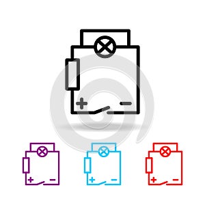 Electrical circuit icon. Elements of electricity in multi colored icons. Premium quality graphic design icon. Simple icon for webs