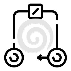 Electrical circuit icon, outline style