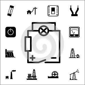 Electrical circuit icon. Set of energy icons. Premium quality graphic design icons. Signs and symbols collection icons for website