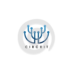 Electrical circuit logo logo template. Logo template for your business