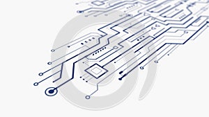 Electrical circuit technical drawing. Engineering industry of the future. Industrial technologies. illustration