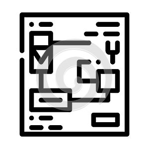 electrical circuits line icon vector illustration line