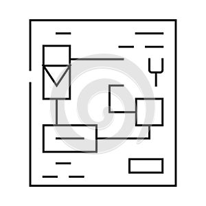 electrical circuits line icon vector illustration line
