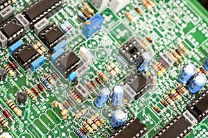 Electrical components on a control board