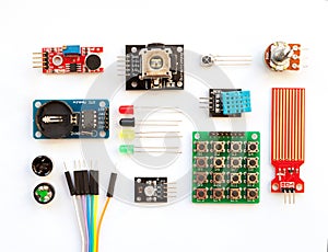Electrical components kit for building digital devices isolated
