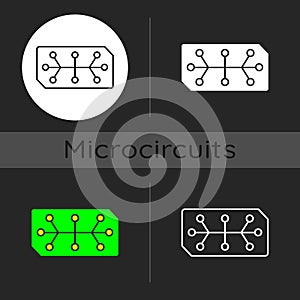 Electrical computer parts dark theme icon