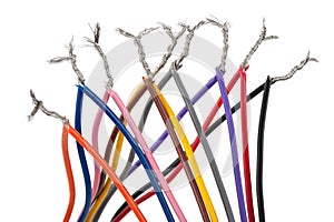 Electrical connection with colorful cables