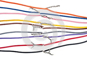 Electrical connection with colorful cables