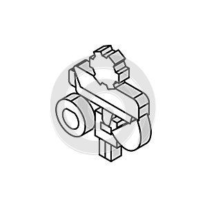 electrical connection isometric icon vector illustration