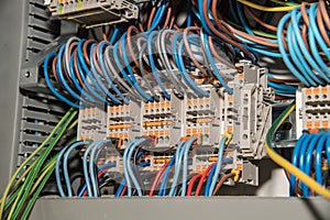 electrical connection panel in industry.