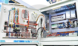 Electrical connectors and electronic components in technical box