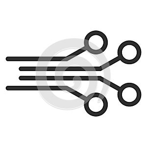 Electrical Connectors Flat Icon Symbol