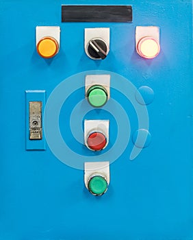 Electrical control box with the switch button